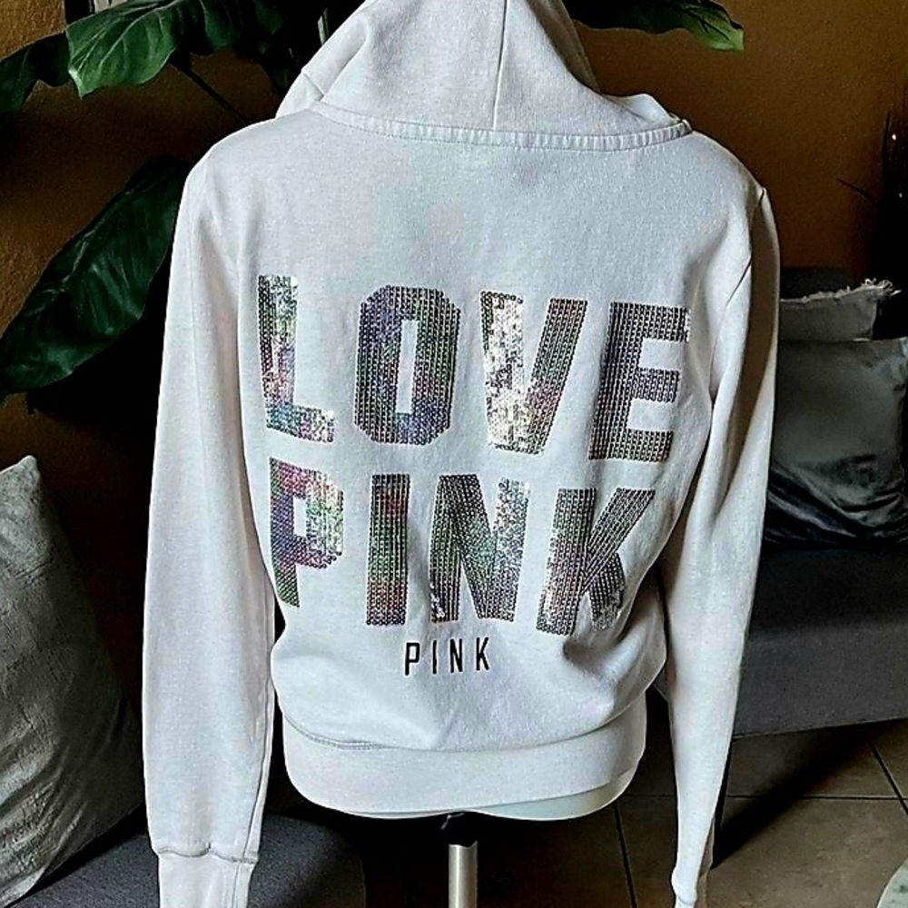 🆕️Victoria's Secret Pink Vintage Bling  Hoodie 2014 RARE ***FIRM***